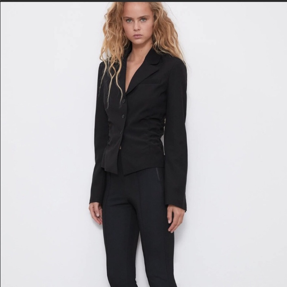 Zara ruched blazer